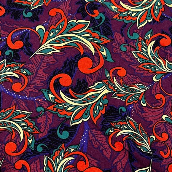 LuLaRoe Carly Swing Dress Hi/Low Paisley Print - Picture 3 of 4